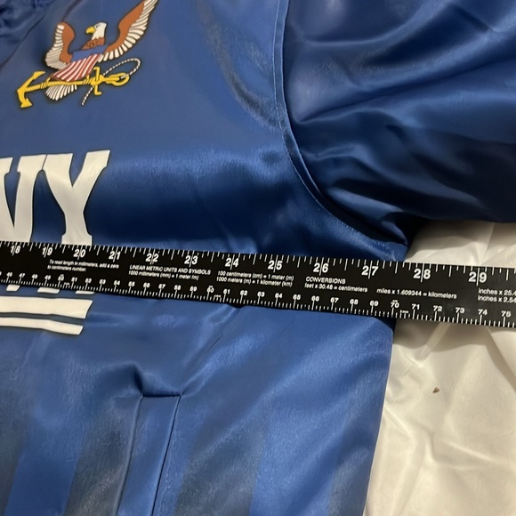 U.S. Navy Veteran Blue Bomber Jacket Size 2XL - Picture 11 of 12